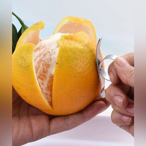 1pc Stainless Steel Orange Peeler, Simple Vegetable/ fruits Peeler - Picture 1 of 6